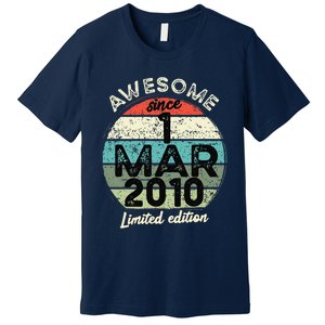 1 March 2010 15th Birthday 15 Year Old 2024 Birthday Premium T-Shirt