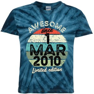 1 March 2010 15th Birthday 15 Year Old 2024 Birthday Kids Tie-Dye T-Shirt