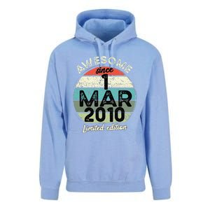 1 March 2010 15th Birthday 15 Year Old 2024 Birthday Unisex Surf Hoodie