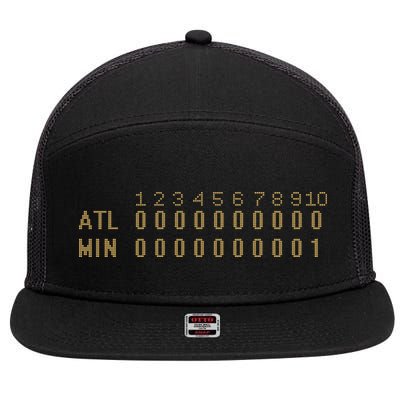1991 Minnesota Baseball Game 7 Scoreboard 7 Panel Mesh Trucker Snapback Hat