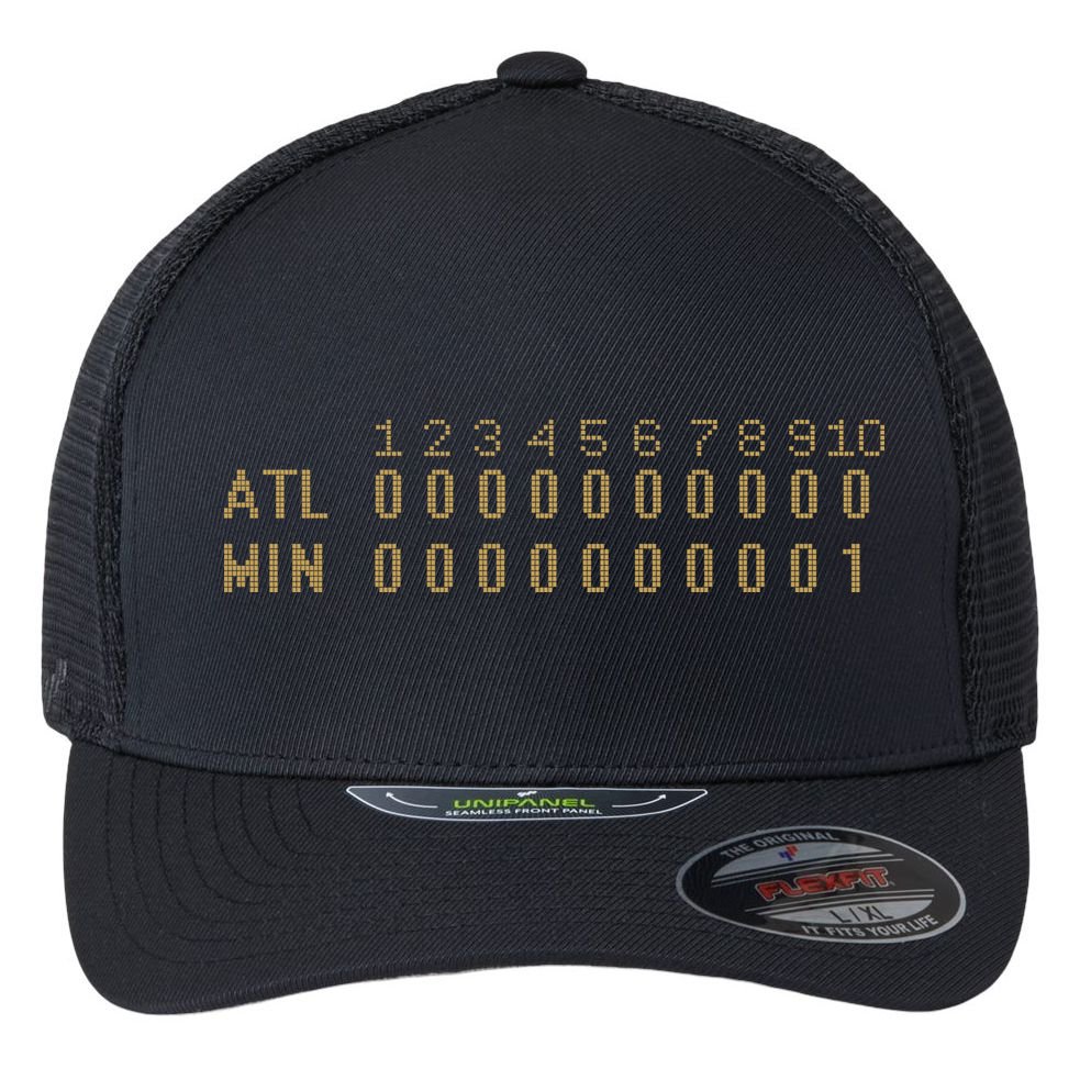 1991 Minnesota Baseball Game 7 Scoreboard Flexfit Unipanel Trucker Cap