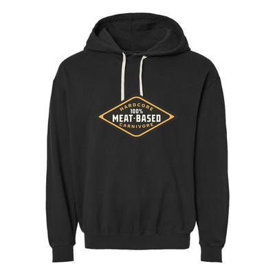 100 Meat Based Hardcore Carnivore Garment-Dyed Fleece Hoodie
