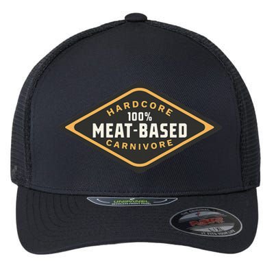 100 Meat Based Hardcore Carnivore Flexfit Unipanel Trucker Cap