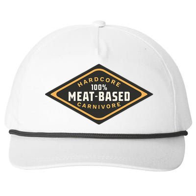 100 Meat Based Hardcore Carnivore Snapback Five-Panel Rope Hat