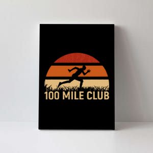 100 Mile Club Ultra Running Ultra Marathon Runner Canvas