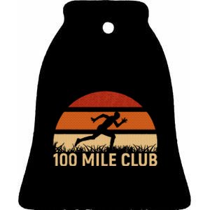 100 Mile Club Ultra Running Ultra Marathon Runner Ceramic Bell Ornament