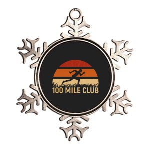 100 Mile Club Ultra Running Ultra Marathon Runner Metallic Star Ornament