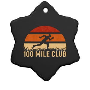 100 Mile Club Ultra Running Ultra Marathon Runner Ceramic Star Ornament