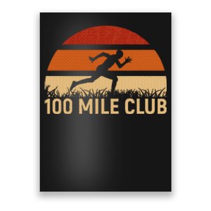 100 Mile Club Ultra Running Ultra Marathon Runner Poster