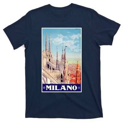 1930 Milan Cathedral Italy Travel Poster T-Shirt