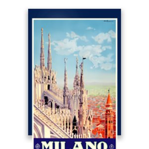 1930 Milan Cathedral Italy Travel Poster Poster