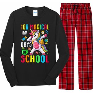 100 Magical Days Of School 100th Day Unicorn Teacher Long Sleeve Pajama Set