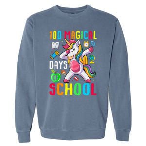 100 Magical Days Of School 100th Day Unicorn Teacher Garment-Dyed Sweatshirt