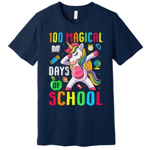 100 Magical Days Of School 100th Day Unicorn Teacher Premium T-Shirt