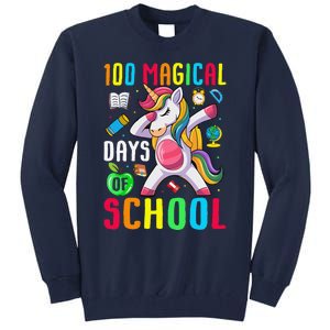 100 Magical Days Of School 100th Day Unicorn Teacher Tall Sweatshirt