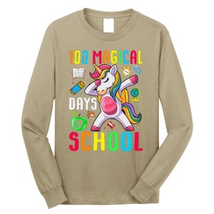 100 Magical Days Of School 100th Day Unicorn Teacher Long Sleeve Shirt