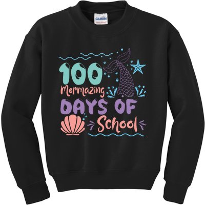 100 Mermazing Days Of School Celebration Kids Sweatshirt