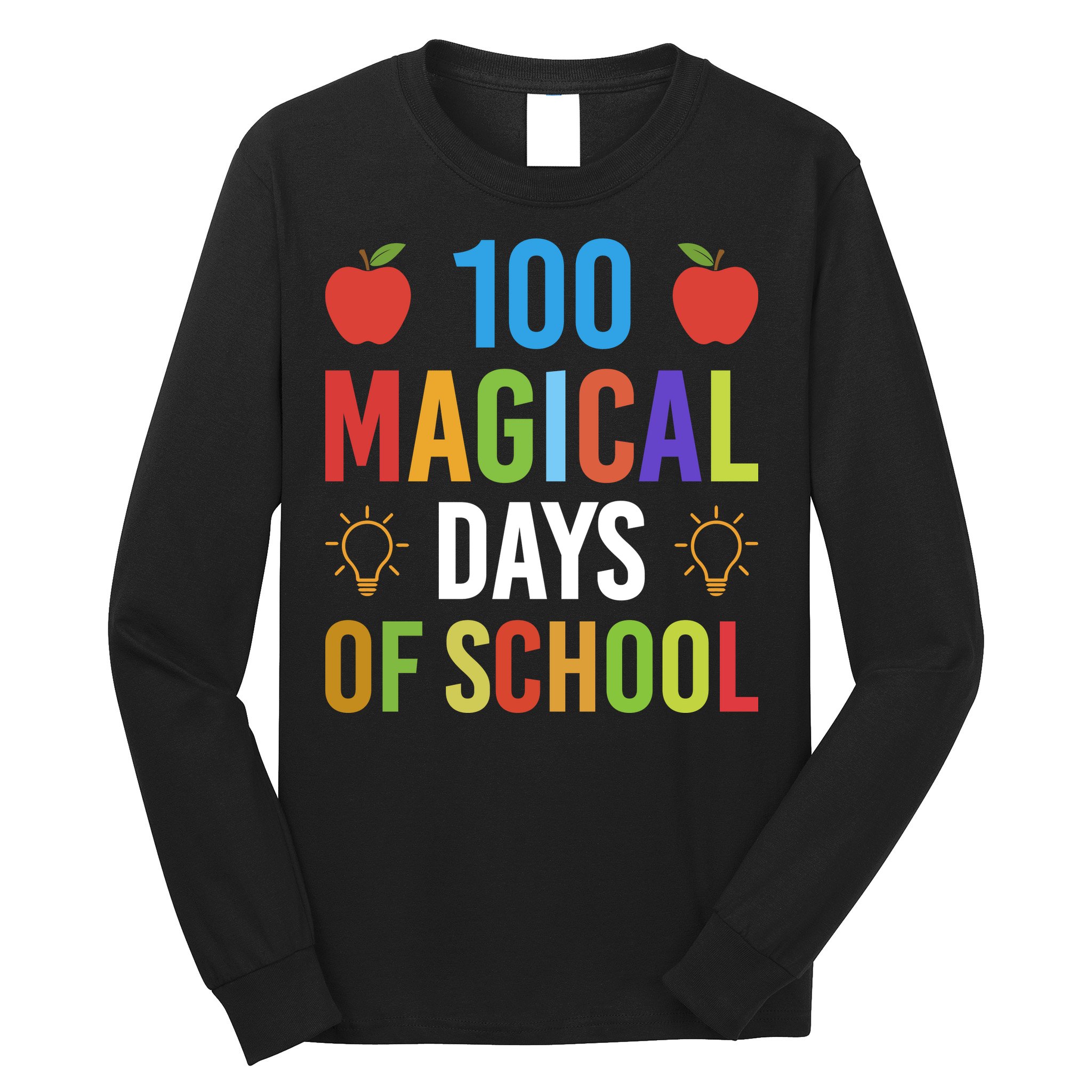 100 Magical Days Of School Gift Teacher Student Long Sleeve Shirt