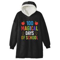 100 Magical Days Of School Gift Teacher Student Hooded Wearable Blanket