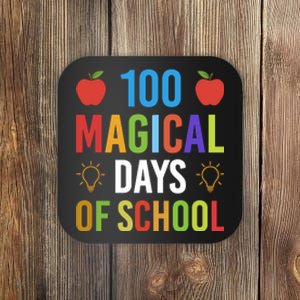 100 Magical Days Of School Gift Teacher Student Coaster