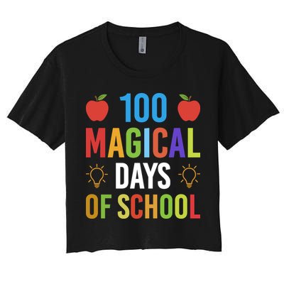 100 Magical Days Of School Gift Teacher Student Crop Top