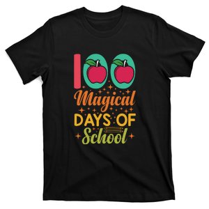 100 Magical Days Of School Apple Gift Teacher Student T-Shirt