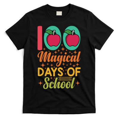 100 Magical Days Of School Apple Gift Teacher Student T-Shirt