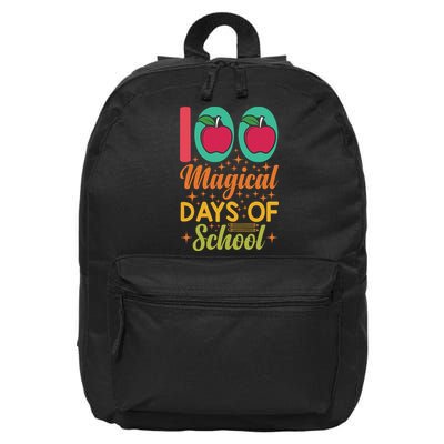100 Magical Days Of School Apple Gift Teacher Student 16 in Basic Backpack