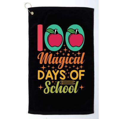 100 Magical Days Of School Apple Gift Teacher Student Golf Towel