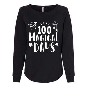 100 Magical Days Of Kindergarten Teacher 100 Day Of School Gift Womens California Wash Sweatshirt