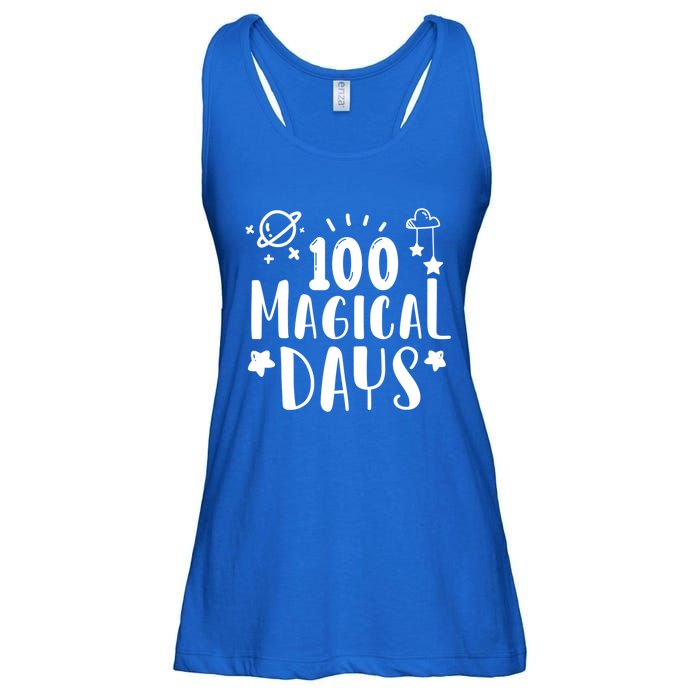 100 Magical Days Of Kindergarten Teacher 100 Day Of School Gift Ladies Essential Flowy Tank