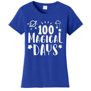 100 Magical Days Of Kindergarten Teacher 100 Day Of School Gift Women's T-Shirt