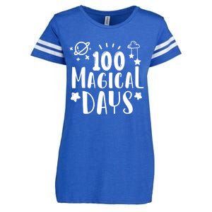 100 Magical Days Of Kindergarten Teacher 100 Day Of School Gift Enza Ladies Jersey Football T-Shirt