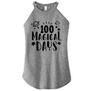 100 Magical Days Of Kindergarten Teacher 100 Day Of School Gift Women's Perfect Tri Rocker Tank