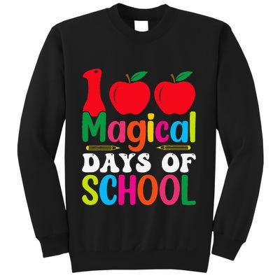 100 Magical Days Of School Apples Pencils Sweatshirt