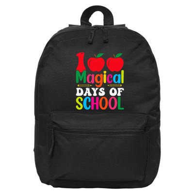 100 Magical Days Of School Apples Pencils 16 in Basic Backpack