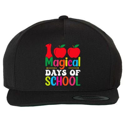 100 Magical Days Of School Apples Pencils Wool Snapback Cap