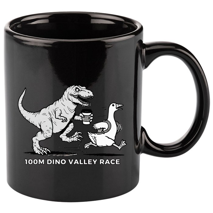 100 Mile Dino Valley Race 11oz C Handle Ceramic Mug
