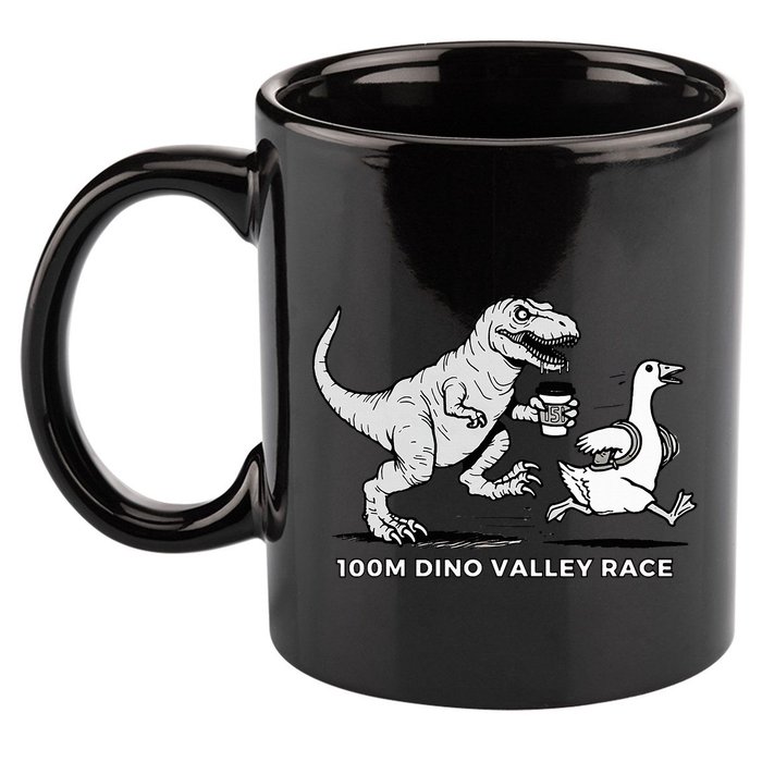 100 Mile Dino Valley Race 11oz C Handle Ceramic Mug