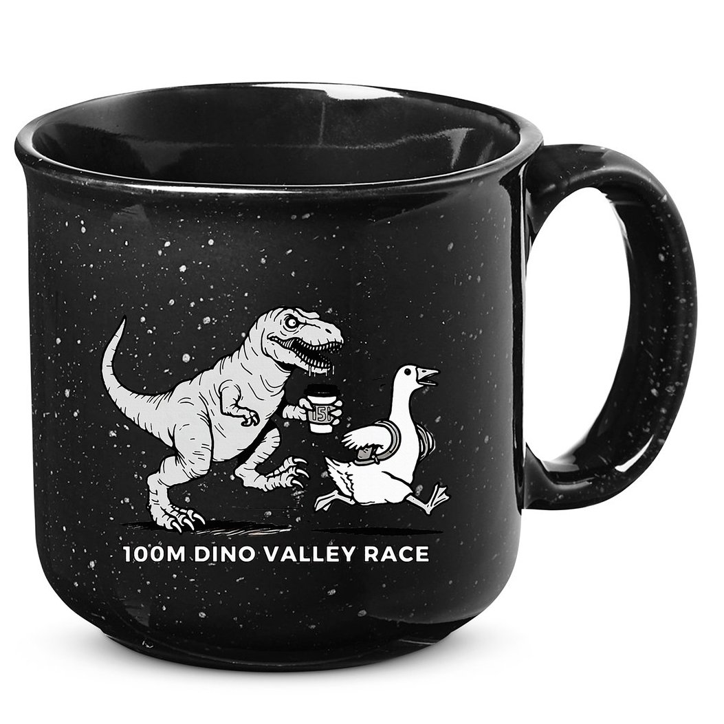 100 Mile Dino Valley Race 15oz Campfire Ceramic Mug
