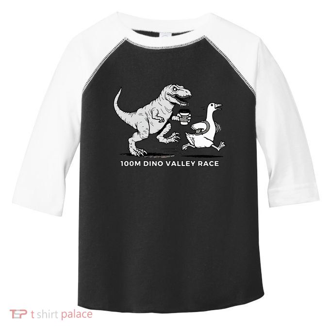 100 Mile Dino Valley Race Toddler Fine Jersey T-Shirt