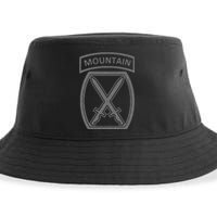 10th Mountain Division Army Infantry Us Usa Veteran Gray Sustainable Bucket Hat