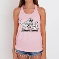 100 Mile Dino Valley Race Women's Knotted Racerback Tank