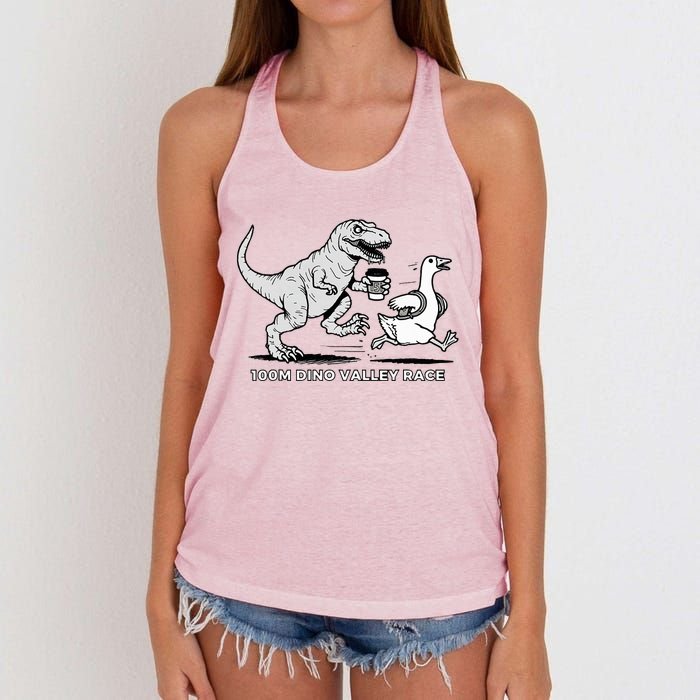 100 Mile Dino Valley Race Women's Knotted Racerback Tank