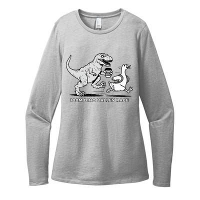 100 Mile Dino Valley Race Womens CVC Long Sleeve Shirt