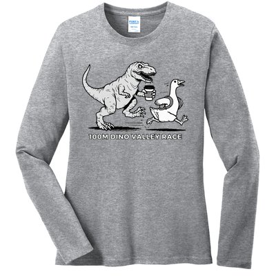 100 Mile Dino Valley Race Ladies Long Sleeve Shirt