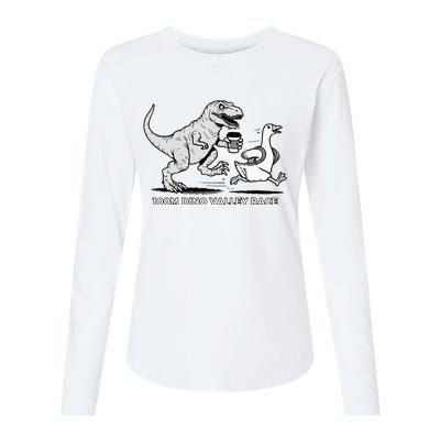 100 Mile Dino Valley Race Womens Cotton Relaxed Long Sleeve T-Shirt