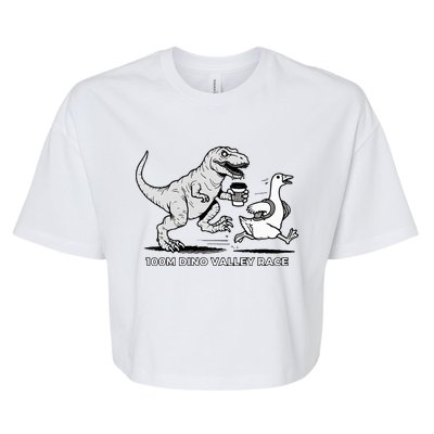 100 Mile Dino Valley Race Bella+Canvas Jersey Crop Tee