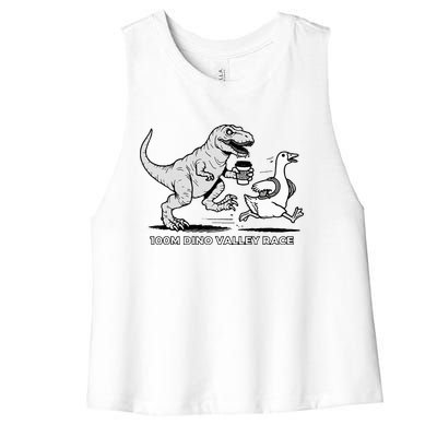 100 Mile Dino Valley Race Women's Racerback Cropped Tank