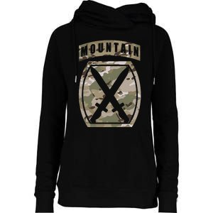 10th Mountain Division Patch 10th Mtn Ocp Multicam Camo Womens Funnel Neck Pullover Hood